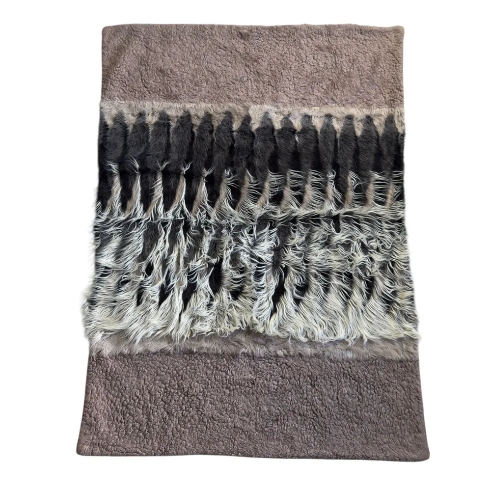 Frontgate Faux Fur Throw Luxury Blanket 50X70